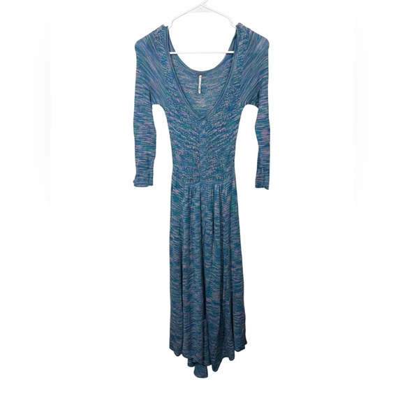 Free People Space Dyed Henley Sweater Dress Size XS - Picture 2 of 9